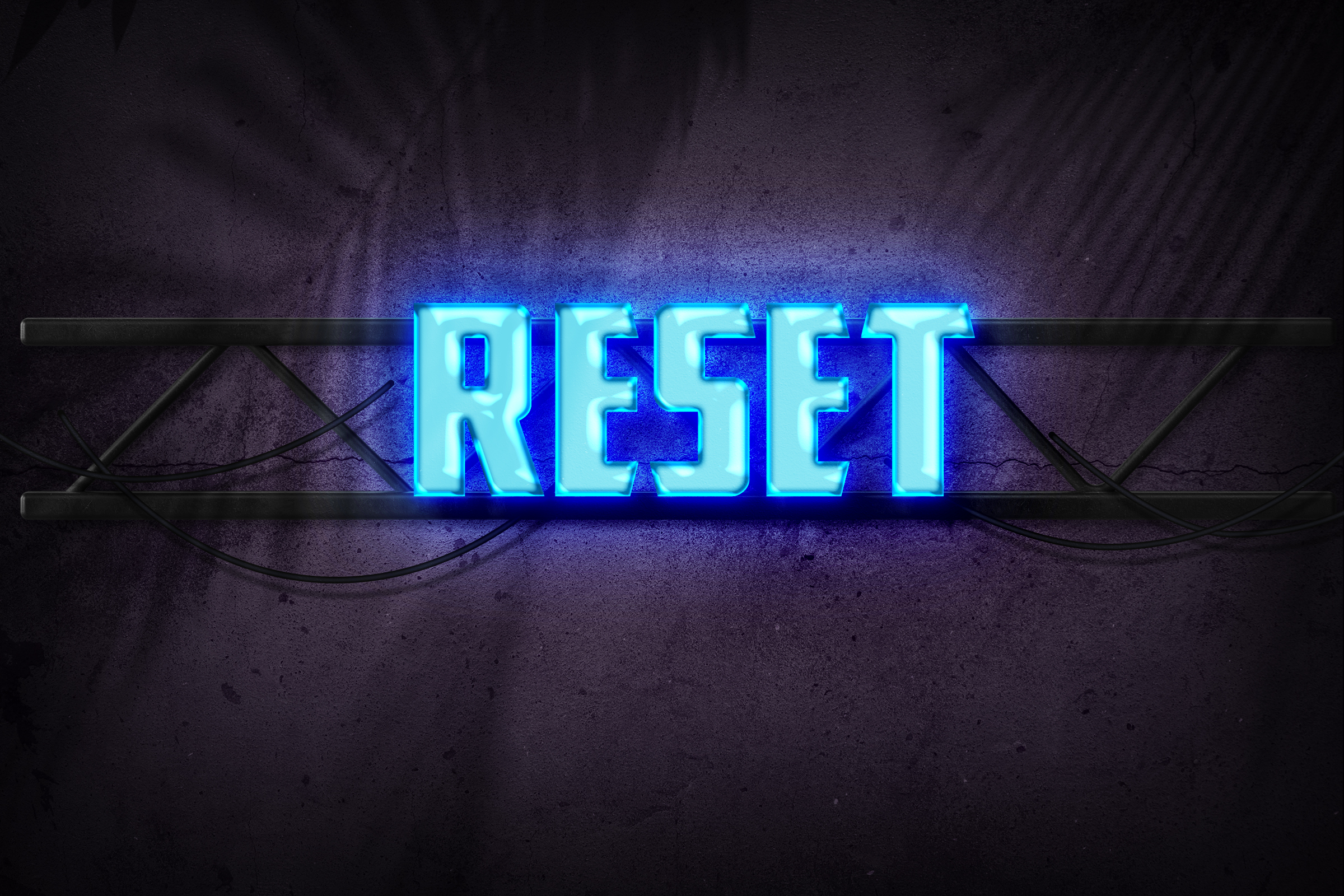 Reset single word in neon style
