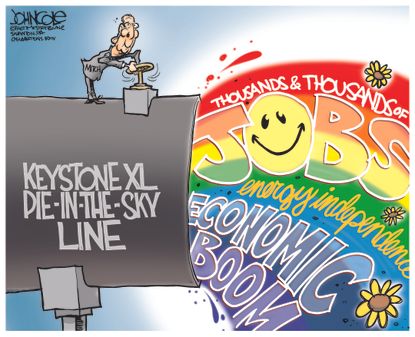 Political cartoon U.S. Keystone XL pipeline