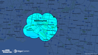 Availability of GigaComm internet service in Melbourne as at July 2022