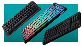 Amazon Prime Day header image with three mechanical keyboards