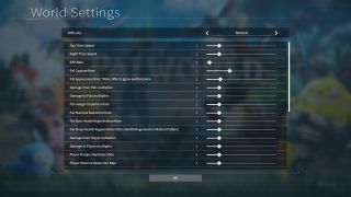 Palworld settings menu