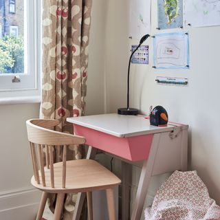 bedroom corner with study table