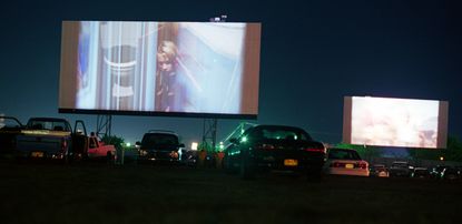 A drive-in movie theater.