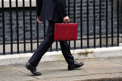 UK chancellor Jeremy Hunt arrives for the Autumn Statement at Downing Street, London.