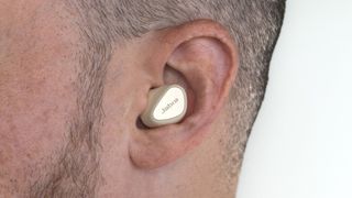 Close-up view of Jabra Elite 5 earbuds.