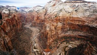Aerial view of Zion National Park