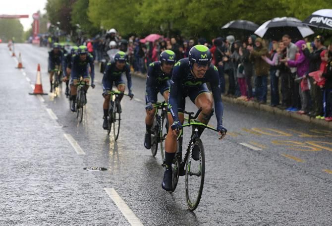 Movistar in wet conditions