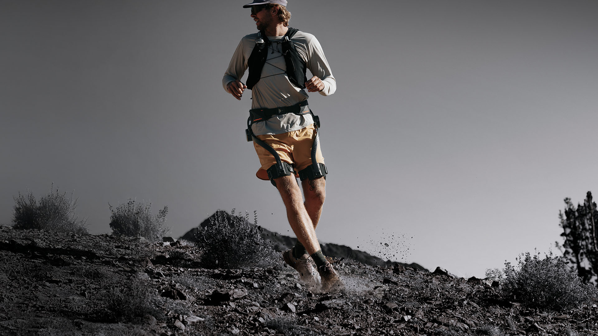 A photo of a man wearing the Hypershell X Ultra
