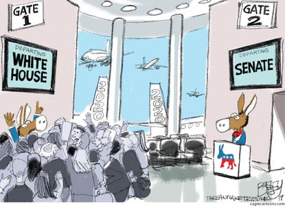 Political Cartoon U.S. Democrats 2020 senate