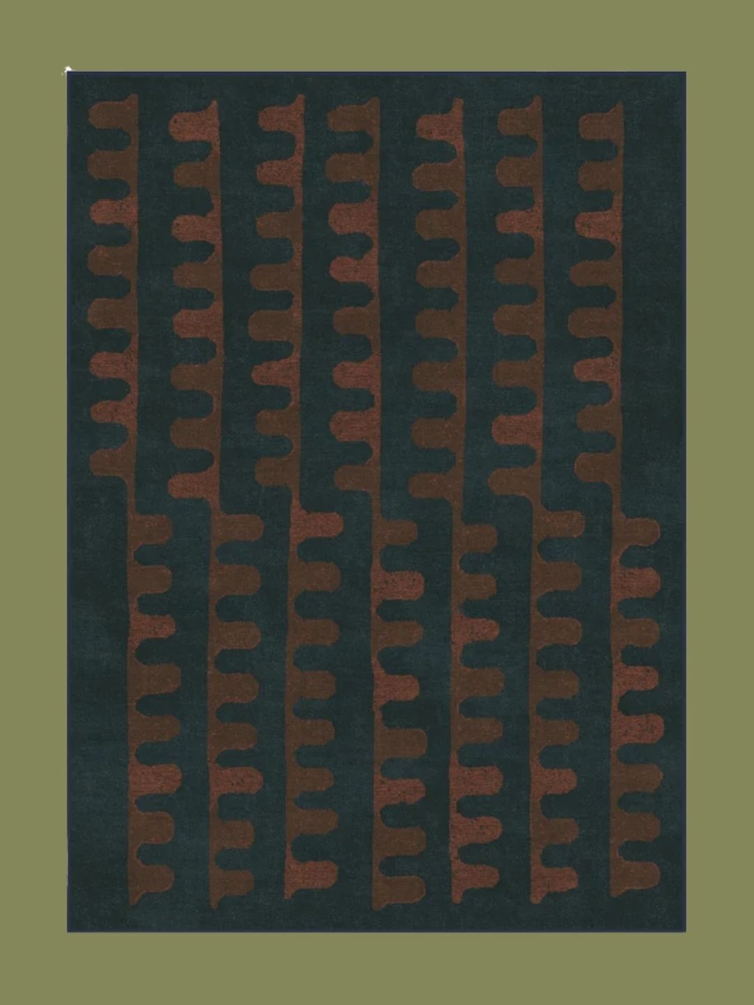 Ruggable UK, Veza Midnight &amp;amp; Coral Flatwoven Rug in Midnight and Coral