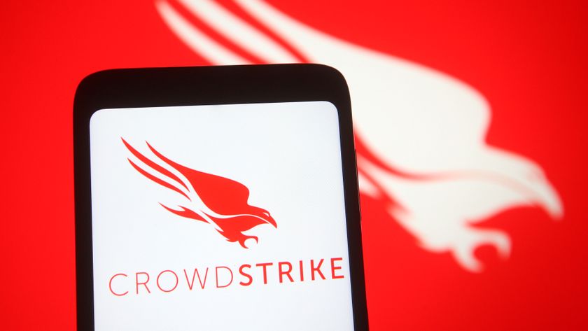 CrowdStrike logo on a phone