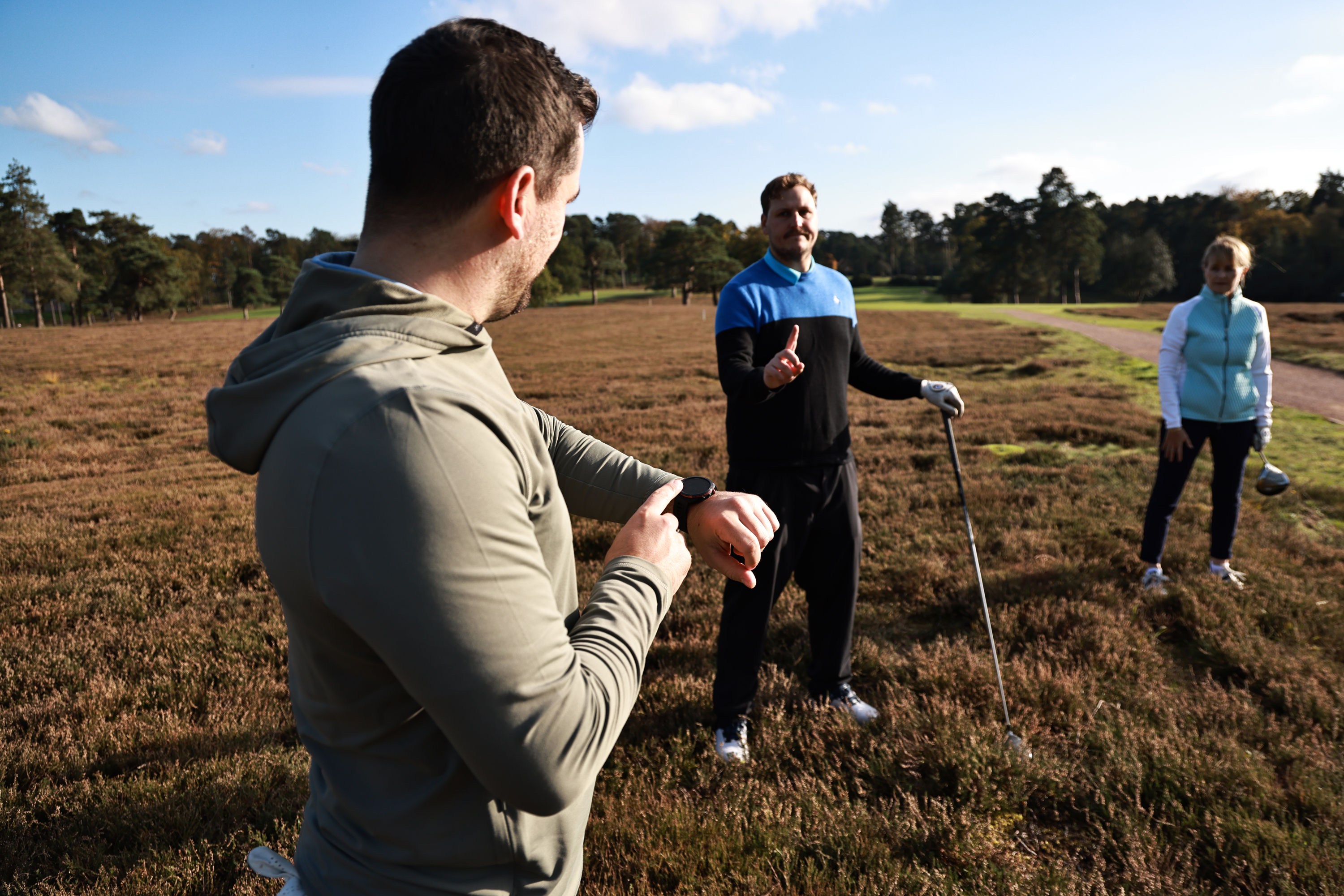 Golfers playing slowly