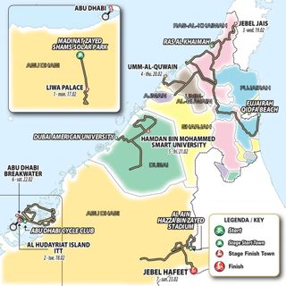 UAE Tour 2025 route. Image credit: UAE Tour.