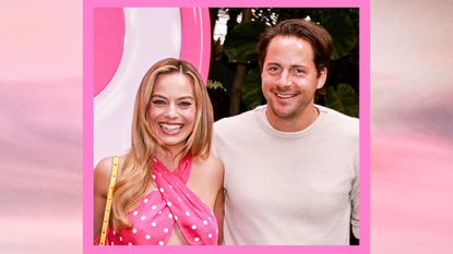 Who is Margot Robbie married to? Pictured: Margot Robbie and Tom Ackerley attend the press junket and Photo Call for &quot;Barbie&quot; at Four Seasons Hotel Los Angeles at Beverly Hills on June 25, 2023 in Los Angeles, California