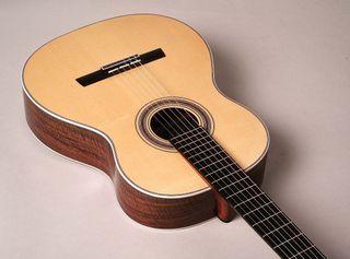 Waltner’s classical guitars combine both Spanish and German making traditions. The Essence model shown here uses exclusive woods and high-end finishing techniques.