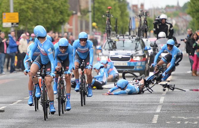 Garmin-Sharp came to grief in the Giro d'Italia TTT
