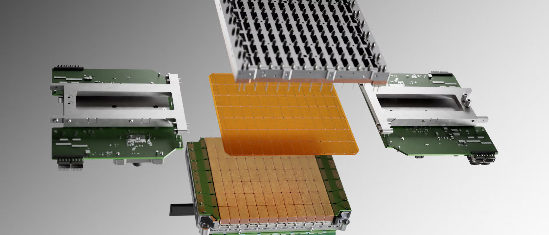 Exploded view of Cerebras WSE