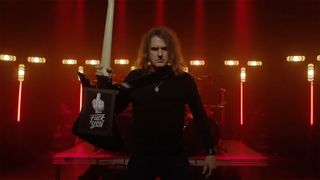 Screenshot of David Ellefson at the close of Dieth’s Hall Of The Hanging Serpents video