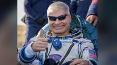 NASA astronaut Mark Vande Hei shortly after returning to Earth on March 30, 2022.