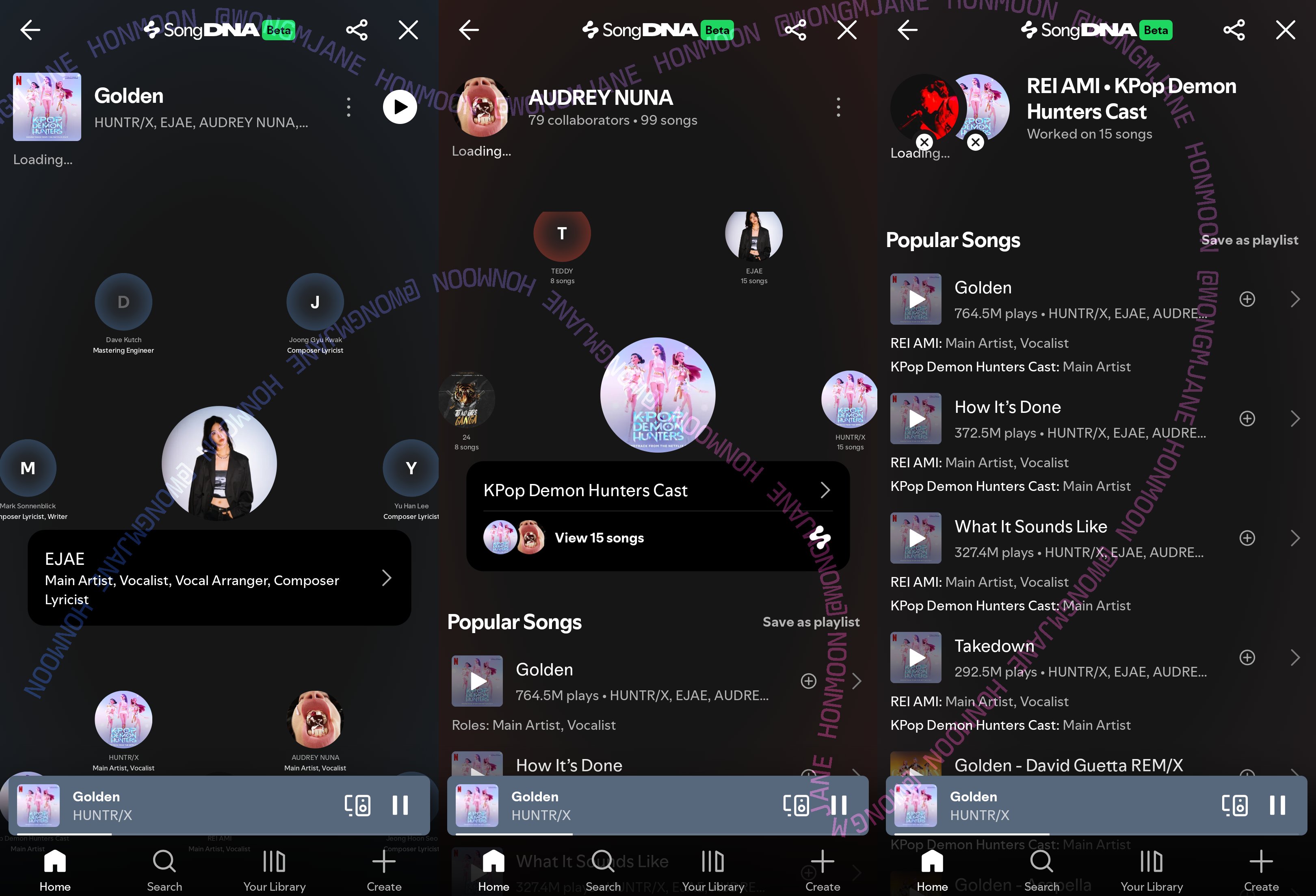 Screenshot showing Spotify&#039;s unannounced SongDNA feature