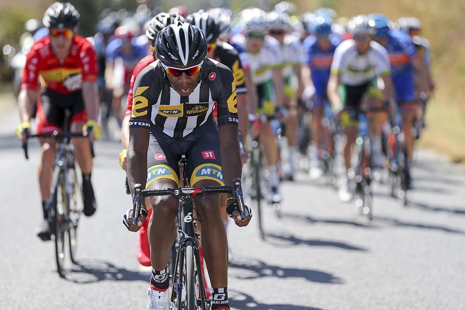 Jim Songezo of MTN - Qhubeka leads the chase
