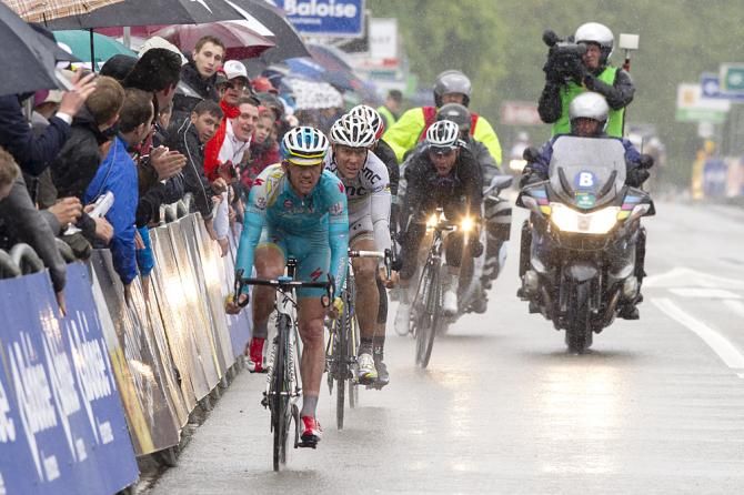 Francesco Gavazzi (Astana) leads out the sprint for second