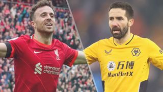 Diogo Jota of Liverpool and Joao Moutinho of Wolves could both feature in the Liverpool vs Wolves live stream