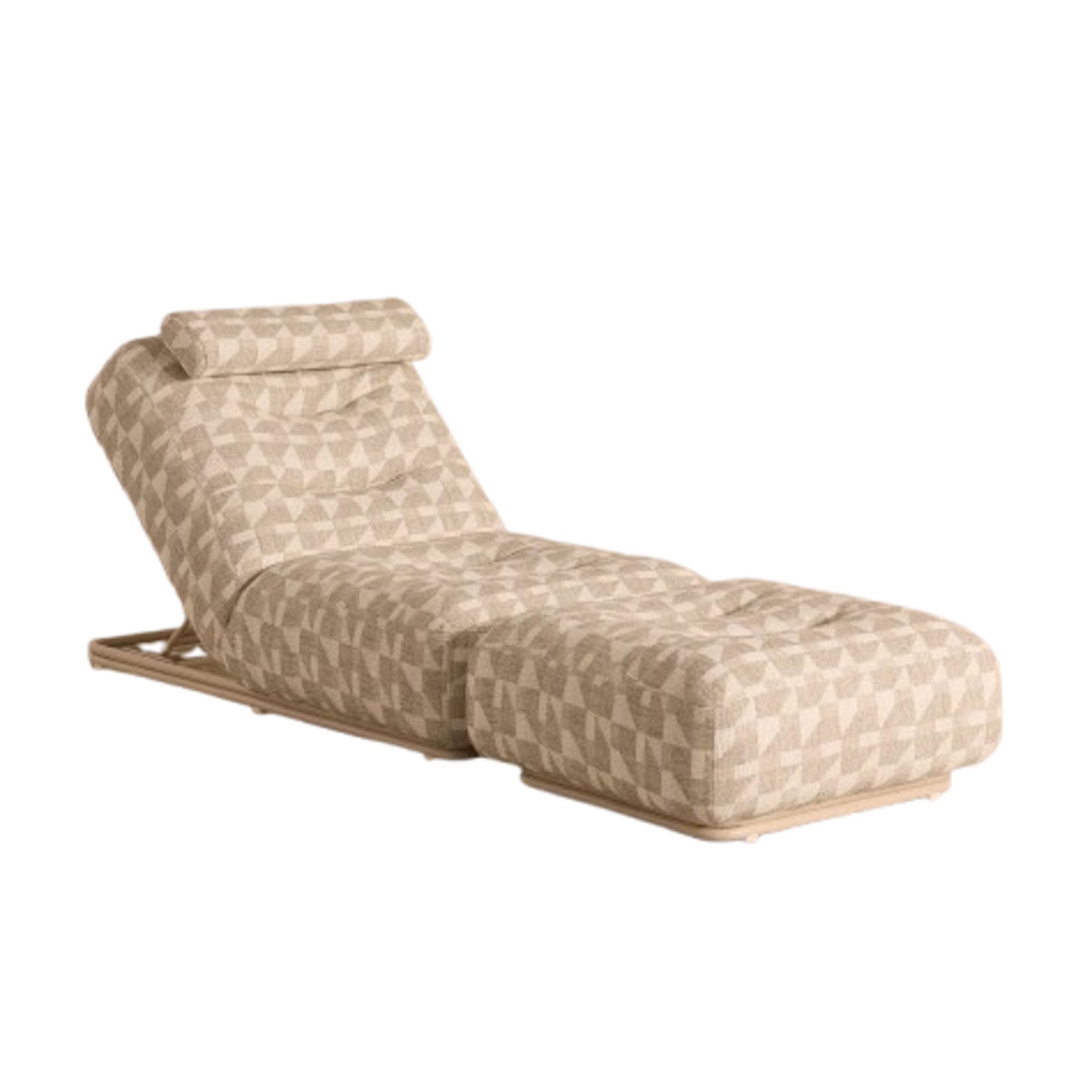 Soho Home Celia Outdoor Sunlounger, Geometric, Natural