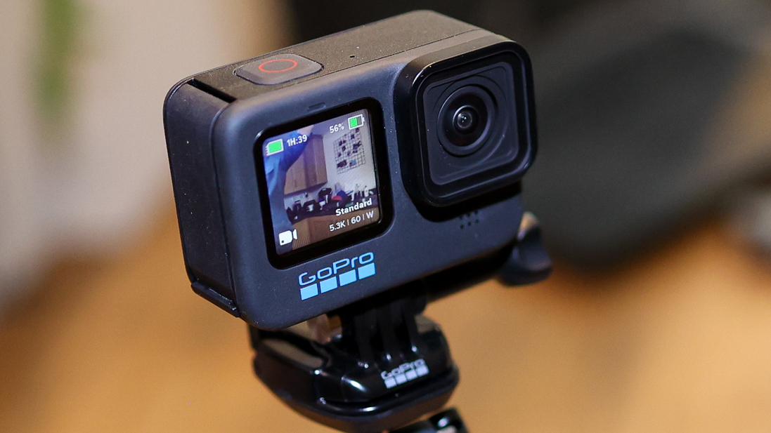 Product shot of the GoPro Hero 10 Black, one of the best timelapse cameras