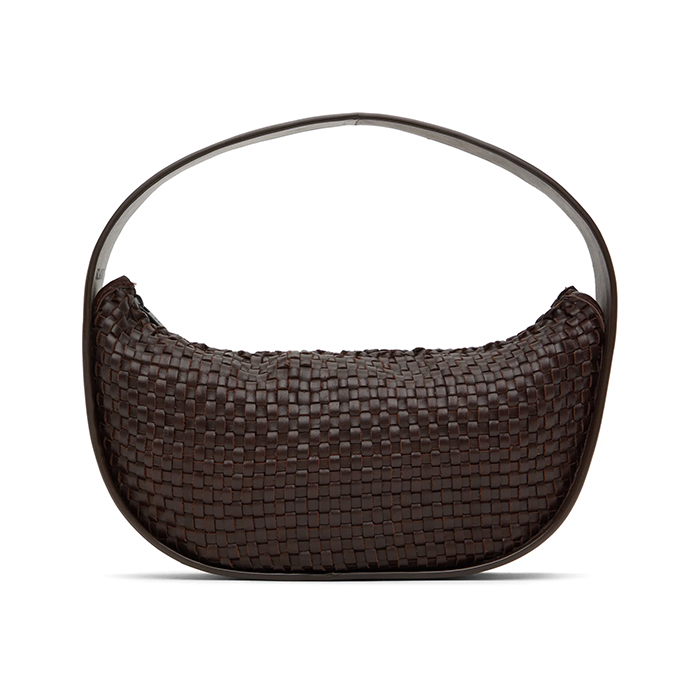 St. Agni, Brown Woven Petit Arc Bag