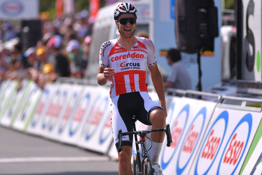 Tim Merlier celebrates