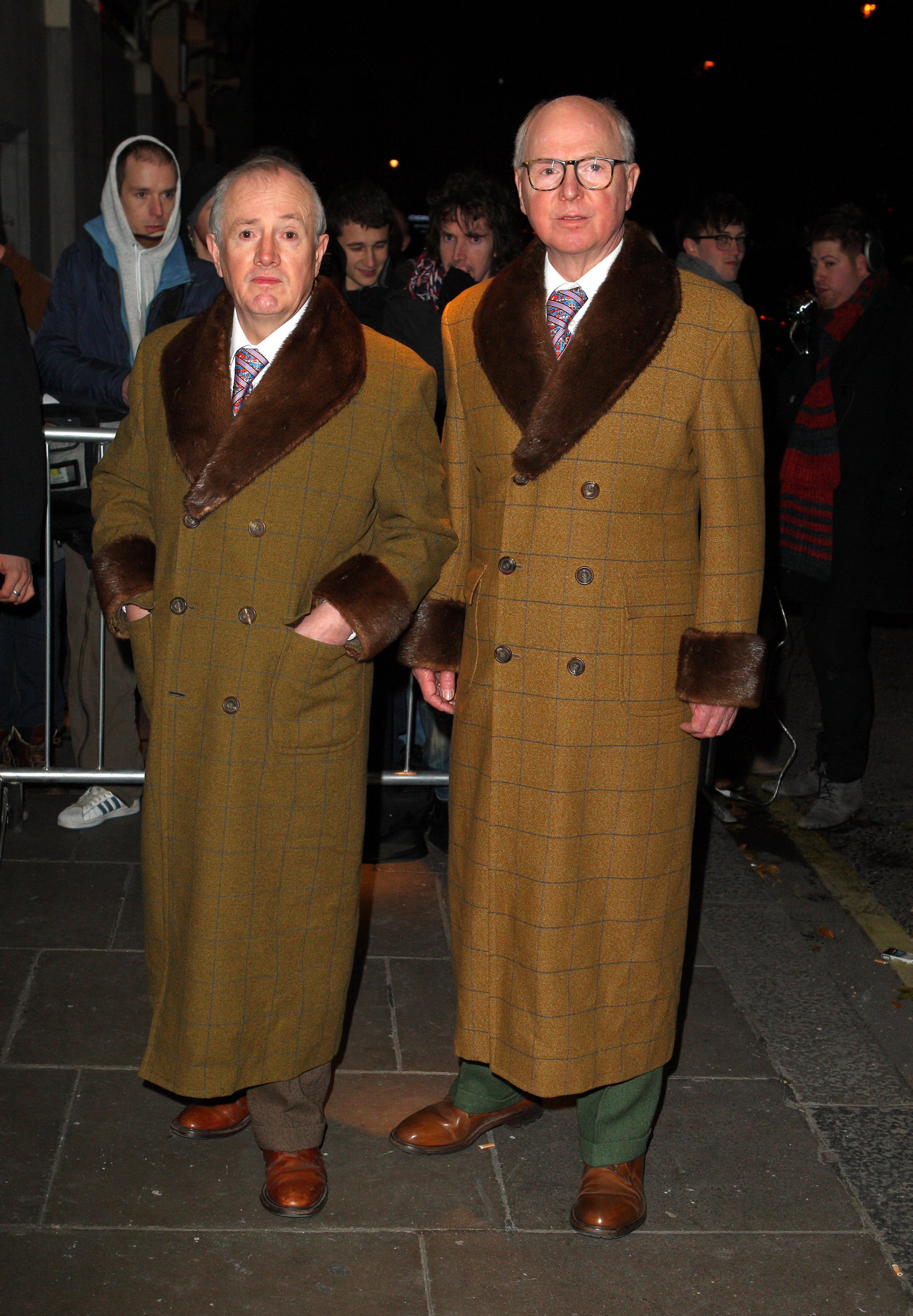 Gilbert &amp;amp; George attending the London Evening Standard Theatre Awards at The Savoy Hotel in 2010.