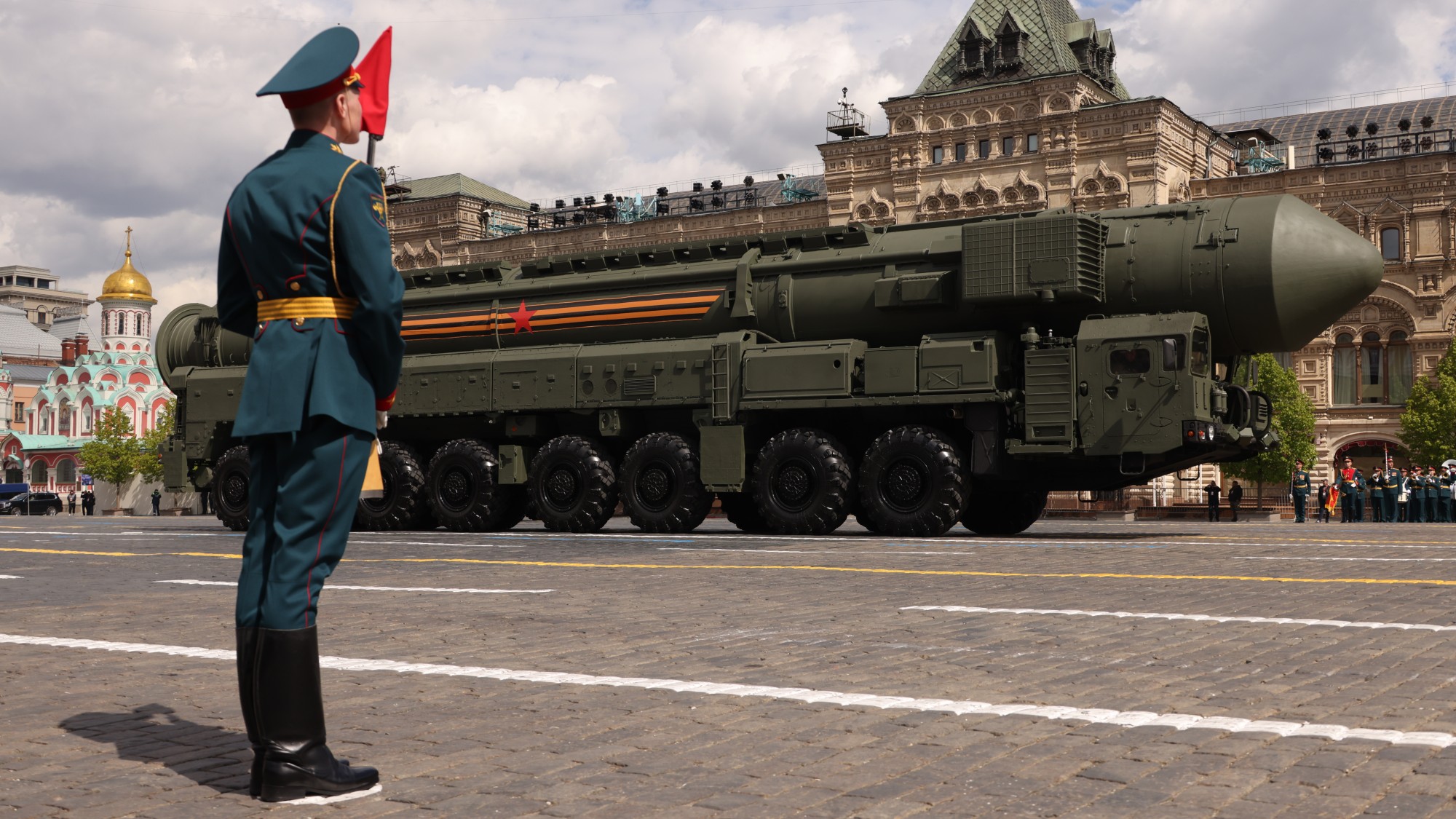 Nuclear warhead pictured during rehearsals for 2025 Victory Day parade in Moscow