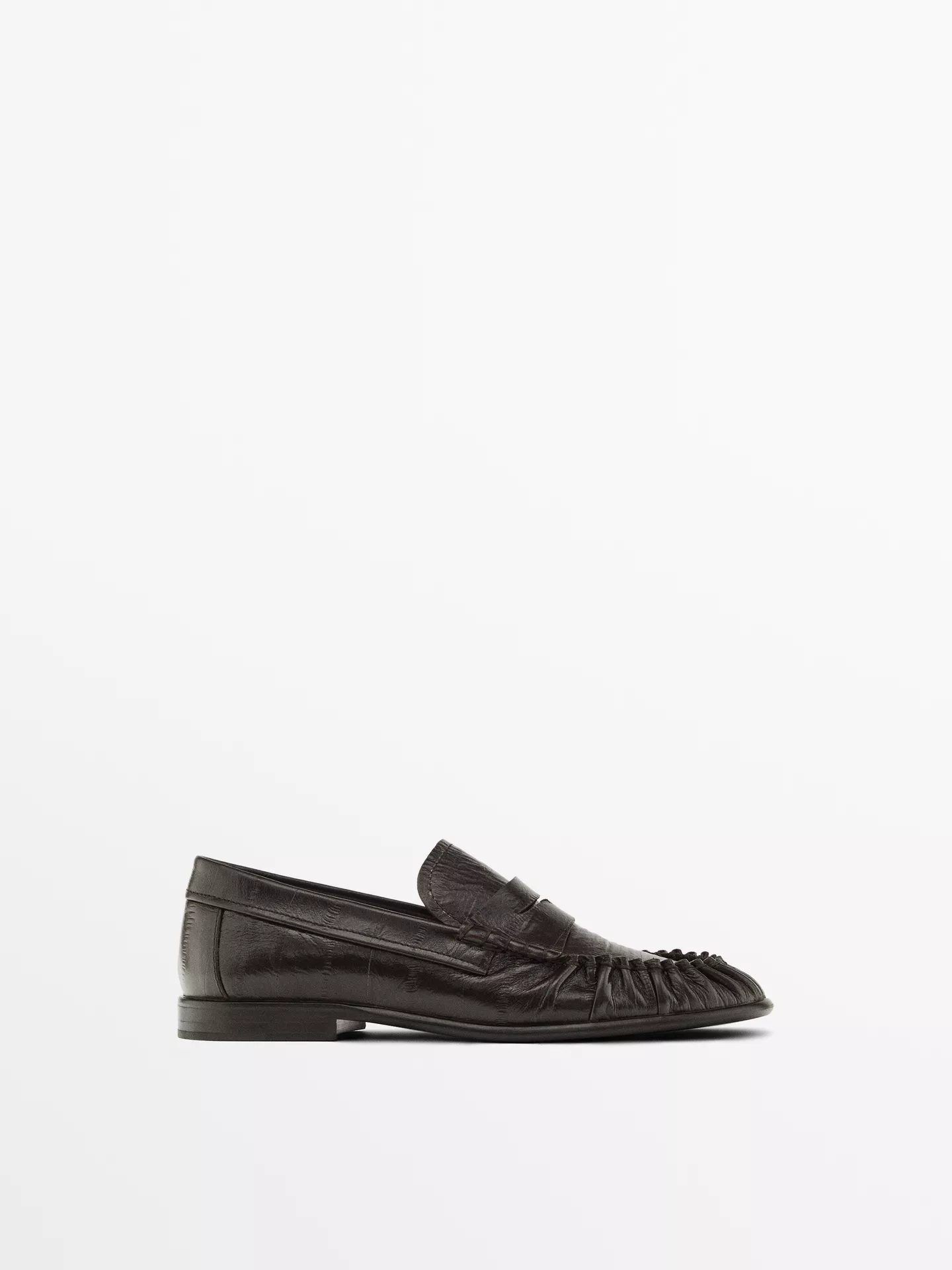 Massimo Dutti, Embossed Leather Loafers