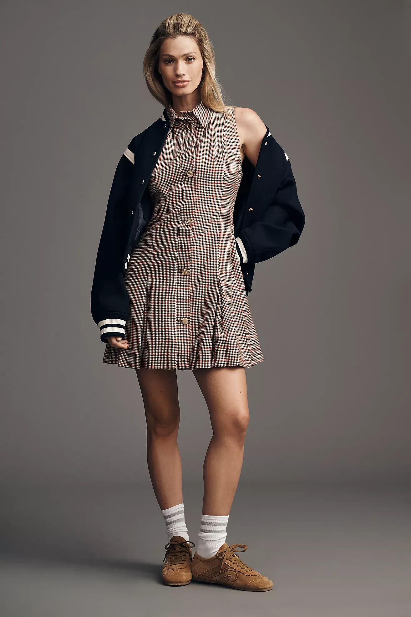 Maeve Button-Front Mini Dress