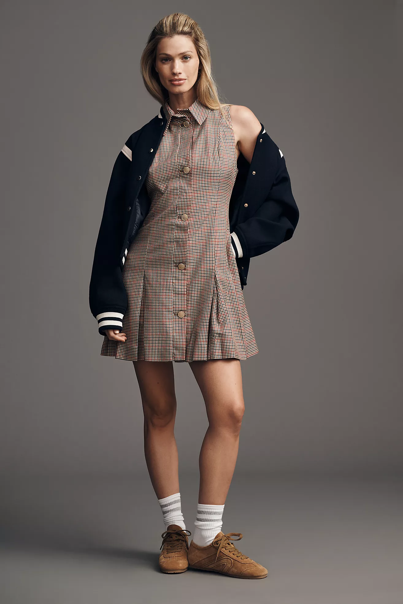 Maeve Button-Front Mini Dress