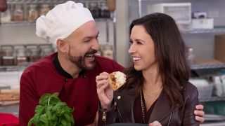 Lacey Chabert and Marco Soriano in An Unexpected Valentine.