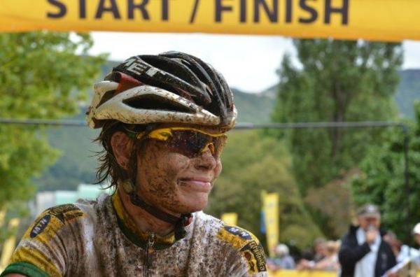 Yolande Speedy exhausted but elated with her win.