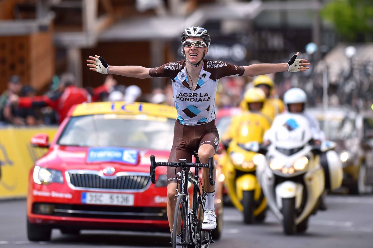 Romain Bardet escaped to victory on the penultimate climb