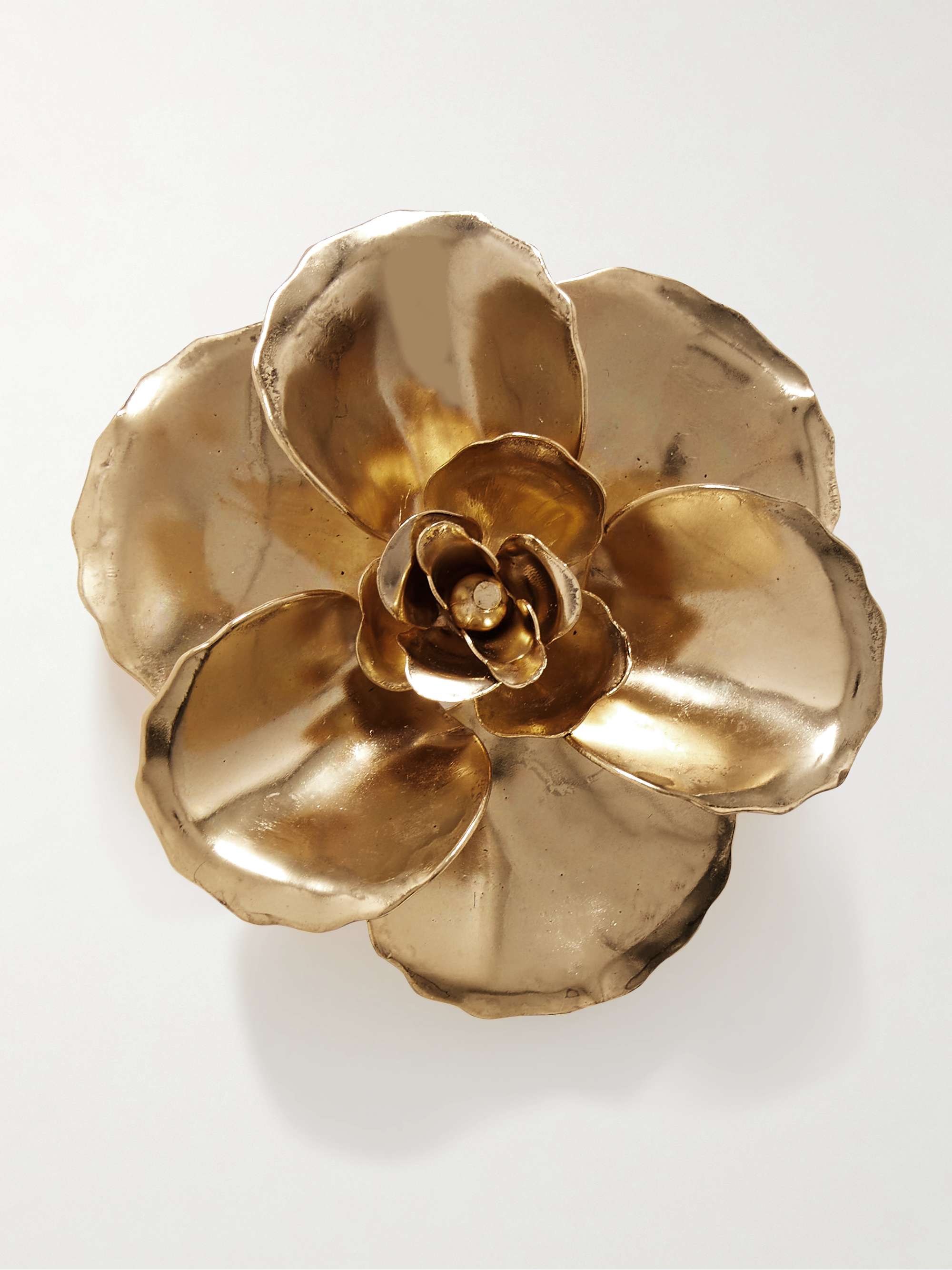Gladiolus Gold-Plated Brooch