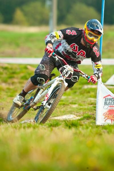 A racer in action