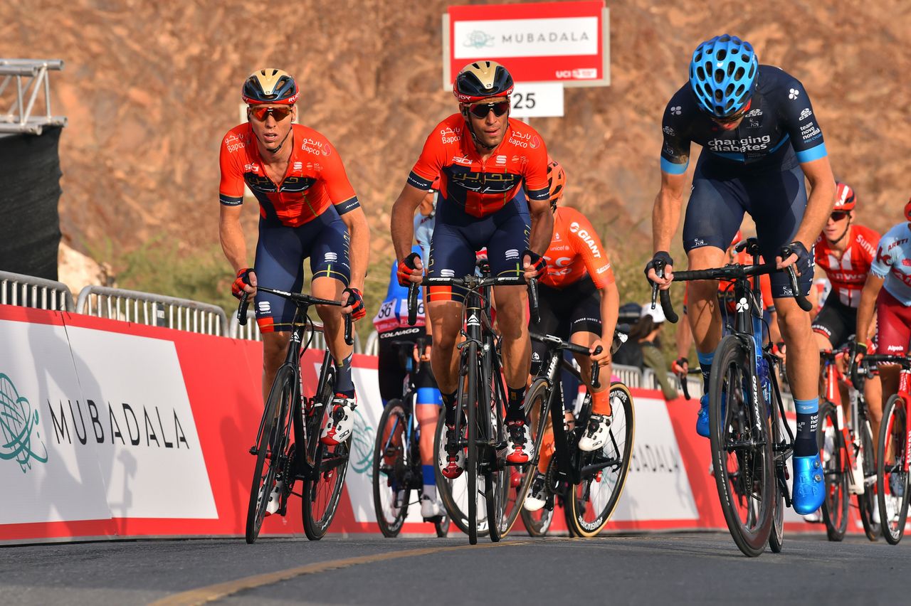 Vincenzo Nibali crosses the line