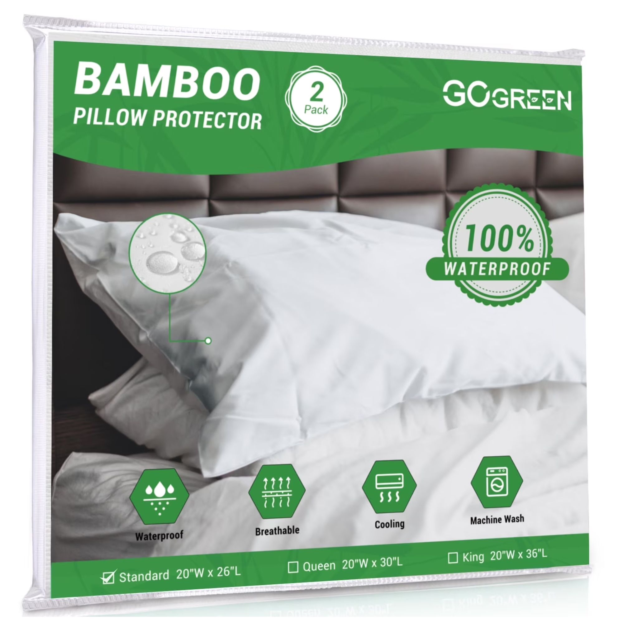 Bamboo pillow protector