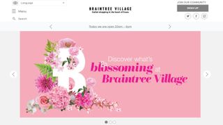 braintree village website screenshot