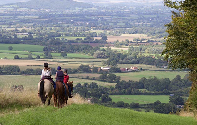 You can see for miles as you ride across the top of the hills