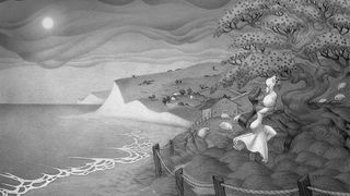 Medieval-inspired art drawn using mechanical pencils and gel pens