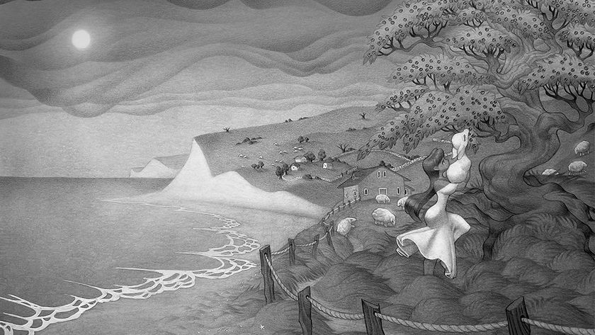 Medieval-inspired art drawn using mechanical pencils and gel pens