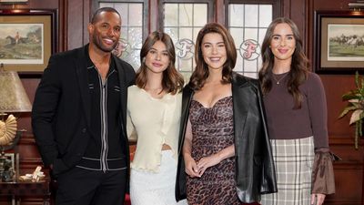 Lawrence Saint-Victor, Laneya Grace, Jacqueline MacInnes-Wood and Ashleigh Brewer in The Bold and the Beautiful