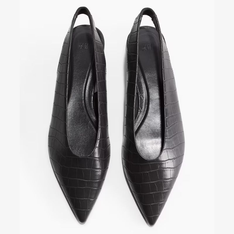 croc-print slingback flats from H&amp;amp;M