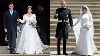 Princess Eugenie's wedding side-by-side with Prince Harry's wedding